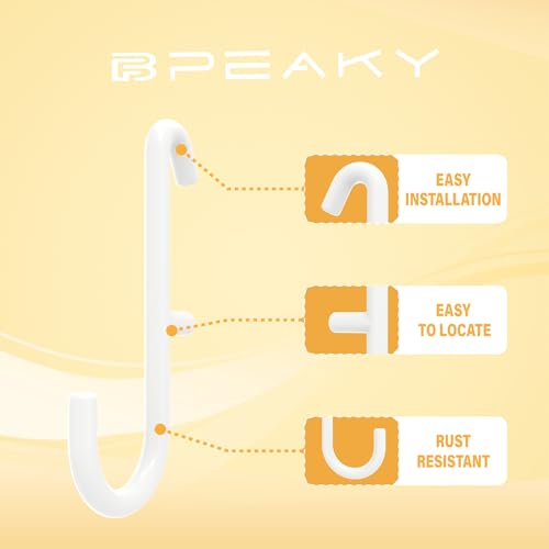 White Pegboard S Hooks for IKEA SKADIS, 16 Pack | Compatible with IKEA SKADIS Pegboard, Rust Resistant Steel Hooks, 18 lb Load Capacity for Kitchen, Office, Craft - style: White S Hook