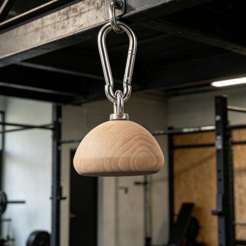 Wooden Grip Strength Trainer Half Sphere for Finger Exercise with Slip Resistant Surface Ergonomic Design Muscle Training Gear for Home and Outdoors