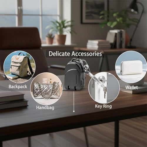 2 Pack Portable Folding Mini Nail Clippers, Stainless Steel Compact Nail Trimmers with Keychain, Backpack Pattern Design, Travel Accessories