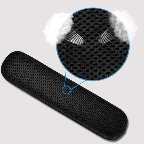 ZINZ Ultra Thick & Breathable Universal Shoulder Pad Cushion for Bag - Long & Comfort - color: Black Red Black Stripes