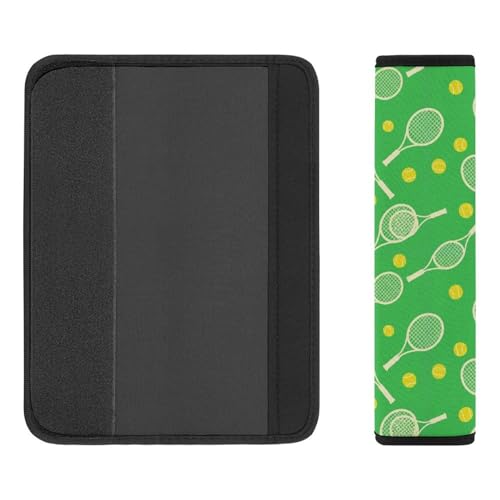 2 Piece Sports Racket Tennis Ball Car Seat Belt Pad Breathable Seat Belt Cushion for Child, Stroller Pushchair High Chair, Easy Install (No Tool) - color: Pattern 435