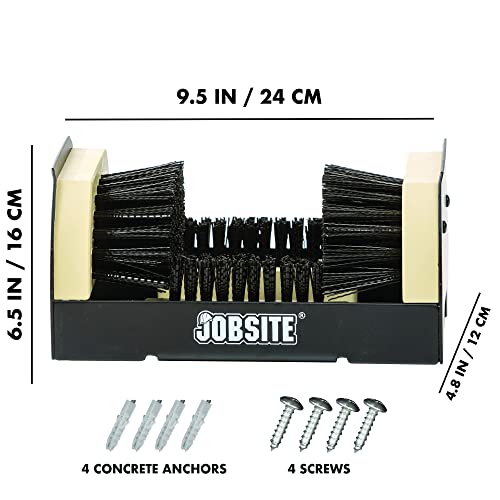 JobSite The Original Boot Scrubber - All Weather Industrial Shoe Cleaner & Scraper Brush - color: Brown - 1 Pack, size: 1 Pack