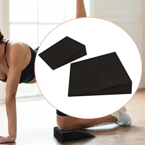 kowaku 2 Pieces Squat Wedge Block Squat Ramp EVA Anti Slip Calf Stretcher Slant Board for Yoga Wrist Support Fitness Practice Pushup