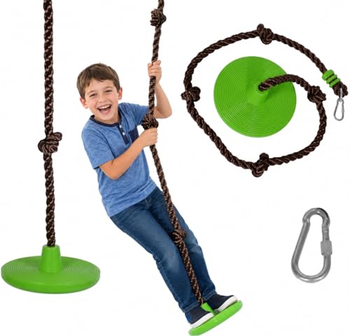 Swurfer Disco Tree Swing - Swing Sets for Backyard, Outdoor Swing, Swingset Outdoor for Kids, Easy Installation, Heavy Duty, Adjustable Climbing Rope, Weather Resistant - style: Disco Tree Swing – Disco Swing
