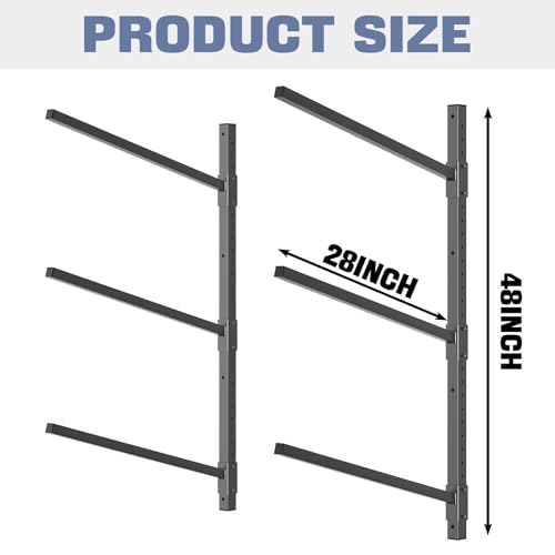 WALMANN Heavy Duty Wall Mounted Kayak Storage Rack for Garage, Adjustable Kayak Hangers for Wall, Holds Up to 220 lbs - style: 3-Tier