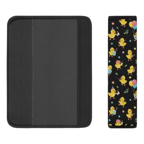 Universal Fit Seat Belt Shoulder Pad for Adult Use, Most Cars, 2 Pack Black Yellow Duck Harness Pads Strap Pressure Relief - color: Pattern 362
