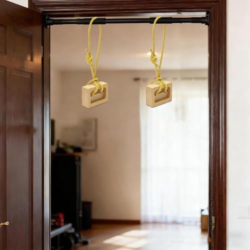 Hangboard Climbing 1 Pair Wooden Fingerboard Pull up | Fingerboard Climbing for Climbers Tree Hand Playground Enhances Grip Strength Indoor Outdoor Doorway