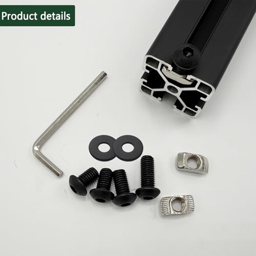 80 pcs M8 T Nut Screws Kit for 4040 4080 Aluminum Extrusion, 26 pcs Black M8x12/16/20mm Hexagon Socket Carbon Steel Screws and 26 pcs M8 Drop in T-Nuts, 28 Washers with Hex Wrench - style: 80pcs 40 Series Screws Kit Black