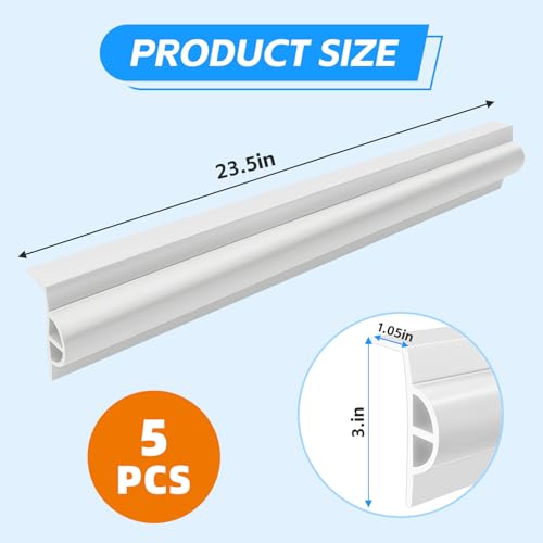 5 Pack Dock Edging Side Gard, 10 Feet Dock Guard with Heavy Wall Sections for Greater Protection – Commercial Grade Double Molded Material (White) - color: 10 Feet White, style: Right angle 5pack