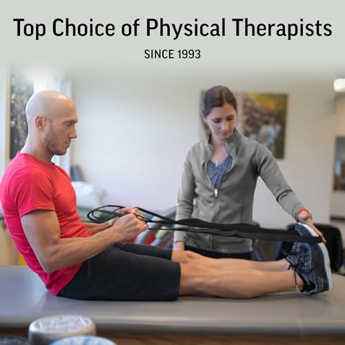 OPTP The Original Stretch Out Strap XL with Exercise Poster, USA Made | Extra-Long stretching strap, Stretch Out Strap for physical therapy, yoga stretching strap for knee therapy, 7'5" long, nylon
