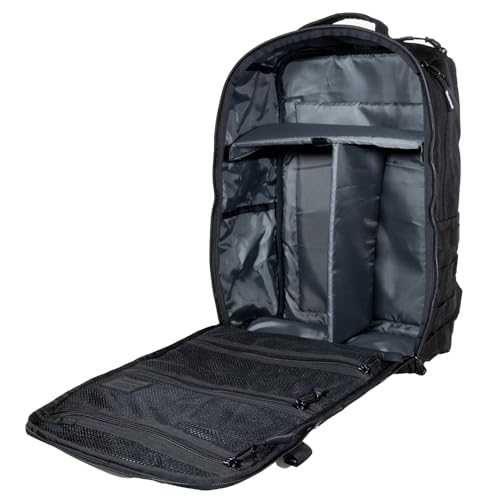 SERIOUS STEEL FITNESS Gym Bag, Rip-Resistant Fabric, Heavy Duty (Black, Backpack (Pro-Mini (26L) with Dividers)) - color: Black, style: Backpack (Pro-mini With Dividers)