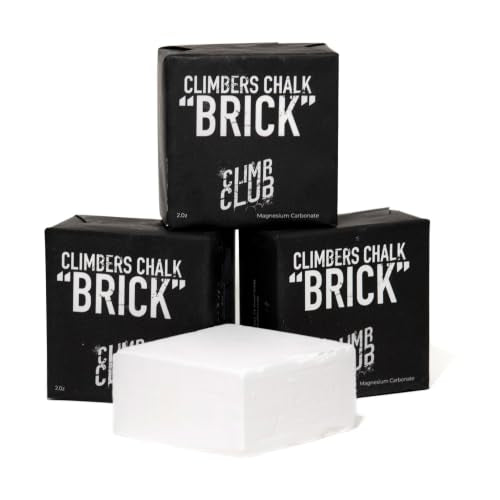 Premium Climbing Chalk Blocks- 100% Magnesium Carbonate for Rock Climbing, Bouldering & Training, Enhanced Grip and Sweat Resistance - size: 3 Pack