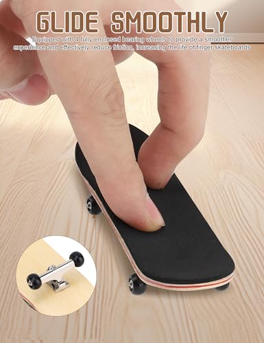 Yosoo Health Gear Finger Skateboards, Fingerboard Finger Board, Finger Skating Board, 1Pc Maple Wooden Alloy Fingerboard Finger Skateboards, Mini Skaboard Bois With Box Reduce Pressure People