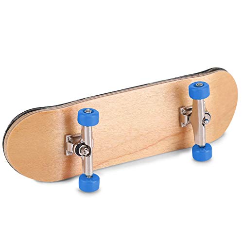 HURRISE Complete Fingerboard Pro, Handmade Wooden Maple Board, 32mm x 97mm, Bearing Wheels and Trucks - color: Dark Blue