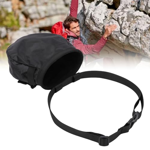Alomejor Chalk Bag Oxford Cloth Climbing Chalk Bag 16 X 16 X 6cm Fleece Lined Water Proof Storage for Rock Climbing Gym Weightlifting Adults