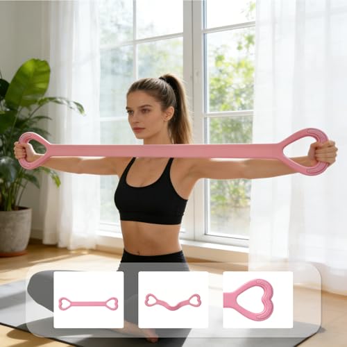 3PCS Figure 8 Resistance Bands with Handles | Arm Resistance Bands, For Arm Back Shoulder Training, Elastic Ropes, For Yoga Pilates