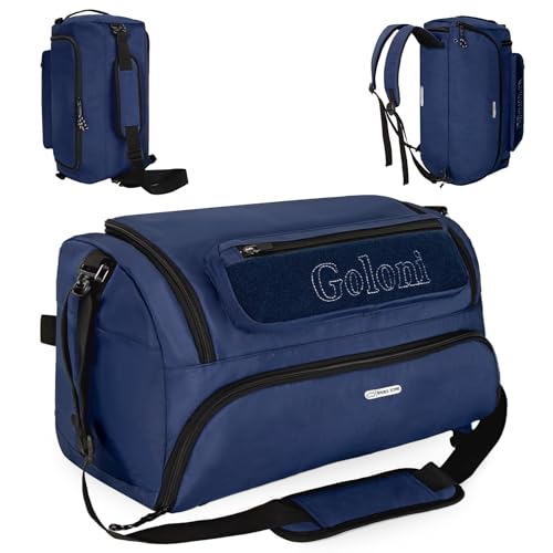 Goloni Gym Bag for Men & Women,40L Large 3 in 1 Sports Travel Duffel Bag with Shoes Compartment and Wet Pocket,Weekender Overnight Backpack,Blue - color: Blue