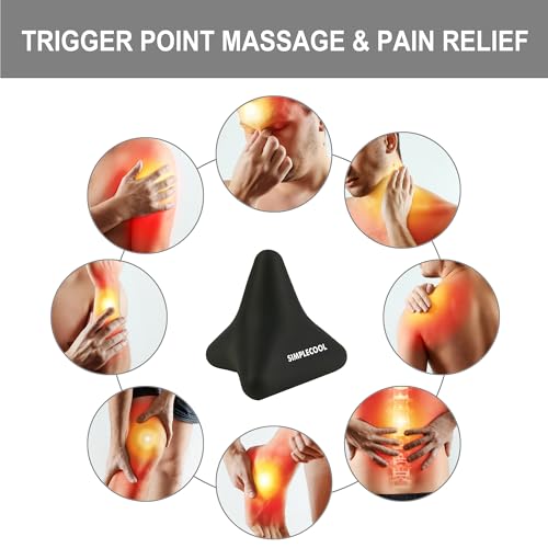 Manual Trigger Point Massage Tool Small Massager Ball 3″×2.6″ Black | For Deep Tissue Myofascial Release Physical Therapy Plantar Fasciitis Pain Relief Muscle Knot Psoas Hip Flexor Iliacus - color: Black