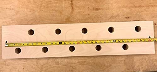 8"x34" Horizontal Climbing Pegboard. New Custom Engraving Options!
