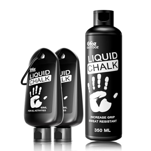 Liquid Chalk 2 oz & 12 oz, Mess-Free Gym Chalk for Lifting | Pro Grade, Quick-Drying Grip for Weightlifting, Gymnastics, Rock Climbing & Dancing - style: 12 Oz + 2 × 2 Oz