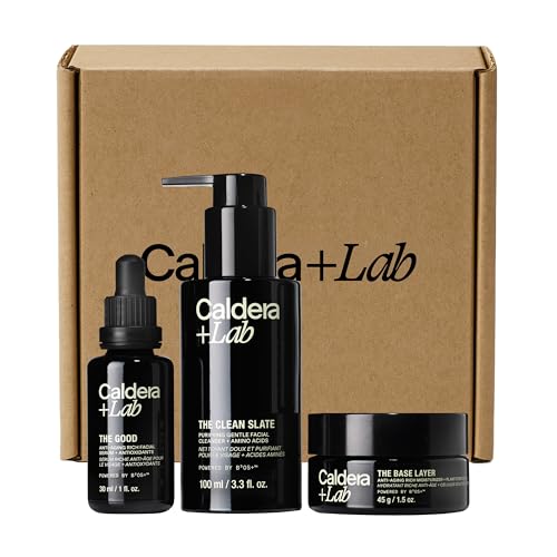 Caldera + Lab Men’s Skincare Set – The Regimen Rich: Cleanser, Moisturizer & Night Serum | Hydrating, Firming & Smoothing | Niacinamide, Clean, All Skin Types | 3-step men’s skincare routine with cleanser, moisturizer & night serum. Hydrates, firms and sm