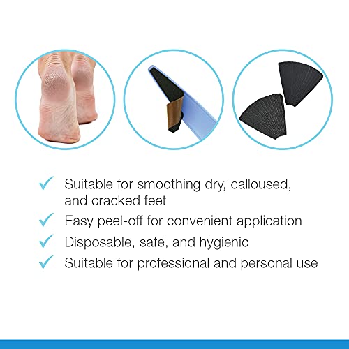 Flowery Foot File Easy Peel Pro Pad, Disposable Replacement Adhesive Pad for D-Files - Combo Pack 24 pcs - color: Pad Refills
