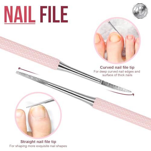 FANDAMEI Cuticle Kit, 4 PCS Nail Care Kit, Cuticle Trimmer, Cuticle Nippers, Ingrown Toenail Removal Kit, Cuticle Clippers, Cuticle Pusher, Nail Cuticle Trimmer, Manicure and Pedicure Kit, Nail Tools - color: Pink