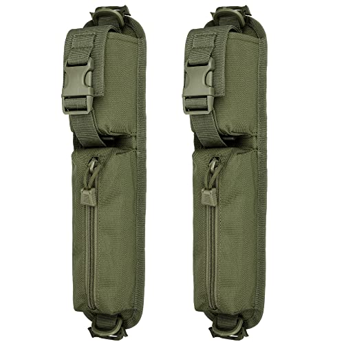 WYNEX Tactical Molle Accessory Pouch, Backpack Shoulder Strap Bag Shoulder Tape Additional Bag Multifunctional Hunting Tools Pouch - color: Army Green - 2 Packs