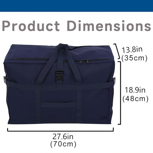 Arxus Large Duffel Bag, Waterproof Carry on Weekend Overnight Storage Bag over Luggage for Airline, Travel, Camping, Moving - color: 120L-Dark Blue