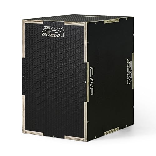 CAP Barbell 3-in-1 Plyometric Box | Multiple Styles and Sizes - size: 24in x 20in x 16 in, style: NON-SLIP