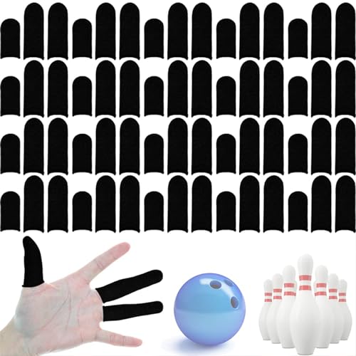 60 Pieces Finger Sleeves for Bowling, Disposable Bowling Thumb Sleeves | Anti-Sweat Breathable Protector Seamless Lightweight Anti-Skid Glove for Right Hand & Left Hand - size: Small