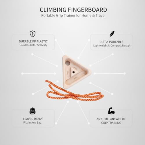 Climbing Trainer: Compact PP Fingerboard for Grip Strength, 5.9 x 5.9 Inch Training Tool (1 Piece)