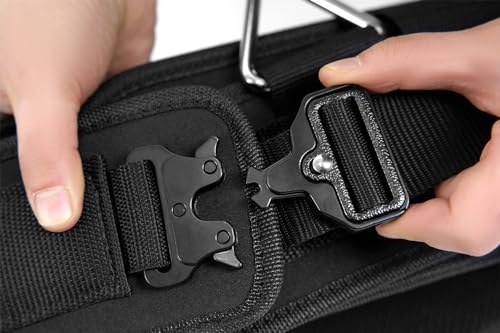 Weighted Dip Belt for Weight Lifting - 46" Pull Up Belt With Chain & Loading Straps - color: Black
