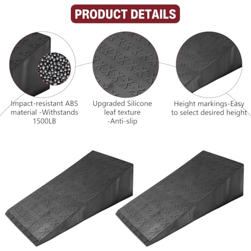 Proberos® 2 Pcs High Squat Wedge Block for Gym, High Bearing, Fitness Slant Board for Heel Elevation, Non-Slip Incline Wedge for Squats, Calf Raises & Weight Training Stability