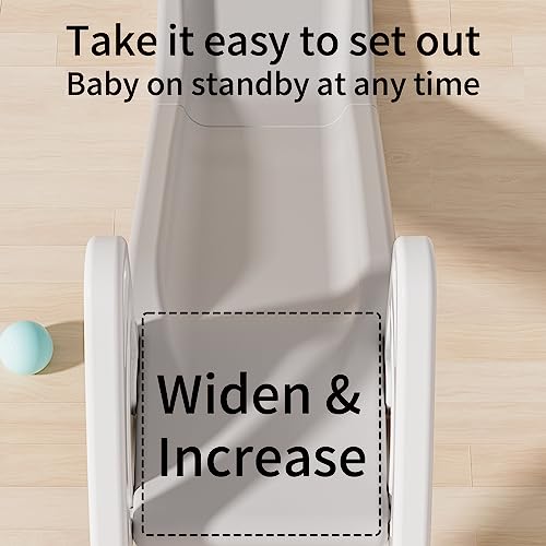 Toddler Slide Large Play Climber Slide PlaySet with Extra Long Slipping Slope Indoor Slide Kids Slide Toddler Playground Toddler Slide Outdoor Toys for Toddlers (White) - color: White