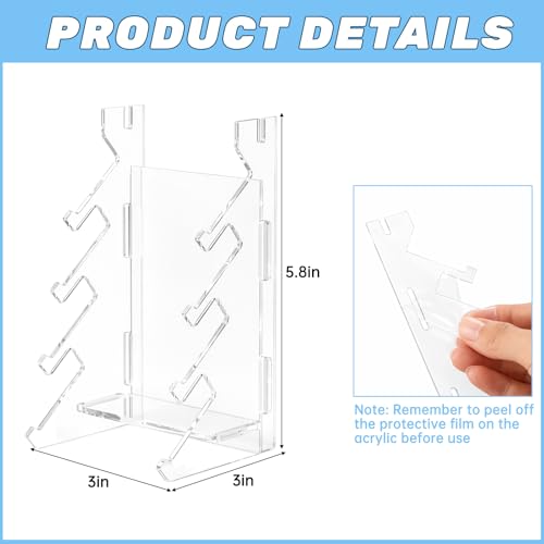 Sliner 2Pcs Fingerboard Display Rack Acrylic Skateboard Storage Stand Decorative Finger Skate Holder Five-Layer Angle Mini Skate Storage Racks for Home Office