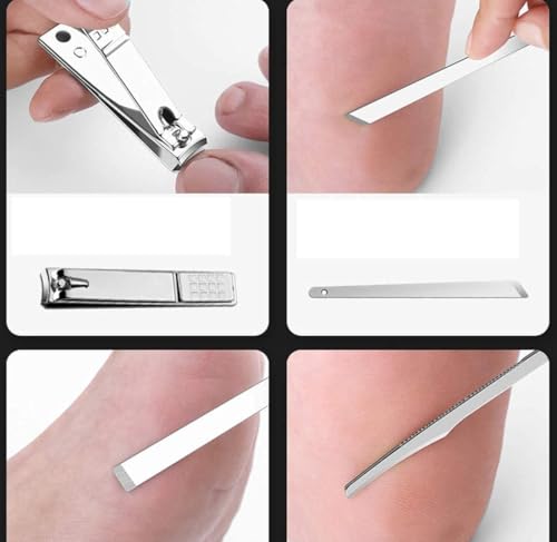 Nail Clippers Set Fingernail and Toenail Clipper Cutters for Men and Women, Professional Manicure Pedicure Grooming Kit, 16 Pieces Stainless Steel Nail Care Tools with PU Leather Travel Case