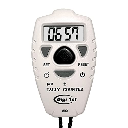TC-890 Digital Tally Counter, Electronic Up Down Clicker, Add/Subtract People & Pitch Counter for Golf, Lap & Knitting (1-Pack) - size: 1-Pack