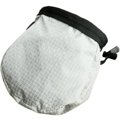 Climbing Chalk Bag with Zipper Pocket Climbing Chalk Bag Pouch with Waist Belt for Bouldering Weightlifting Powerlifting Gym Workout - color: Gray
