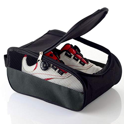Golf Shoe Bag, Gray Golf Shoes Bags Men/Women Outdoor Zippered Carrier Bags with Ventilation Sport Shoes Bag Travel Shoe Bags (Grey) - color: Gray