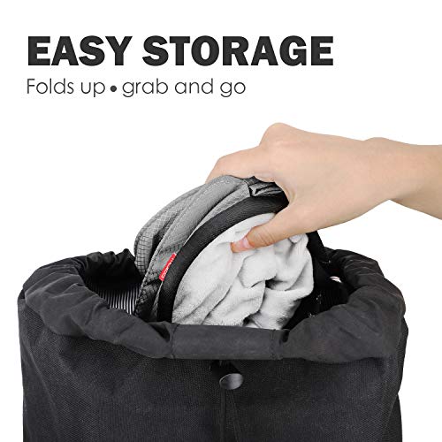 Moko Rock Climbing Chalk Bag, Bouldering Chalk Pot Bucket with Adjustable Belt & Carabiner Drawstring Climbing Gear - color: Gray, style: Straight Cylinder