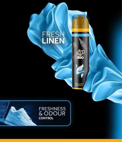 Crep Protect Shoe Deodorizer Spray - Foot & Shoe Odor Eliminator for Smelly Shoes, Sneakers, Boots, Suede & Nubuck - 24-Hour Freshness, Refreshing Scent (Fresh Linen, 5.07oz)