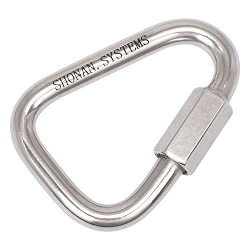 SHONAN Delta Quick Link Large Stainless Steel 4.1 Inch Triangle Chain Links Heavy Duty Triangle Carabiners Marine Grade, 1 Pack, 2517 Lbs Capacity - size: 4.14 Inch, 1 Pack(Marine Grade)