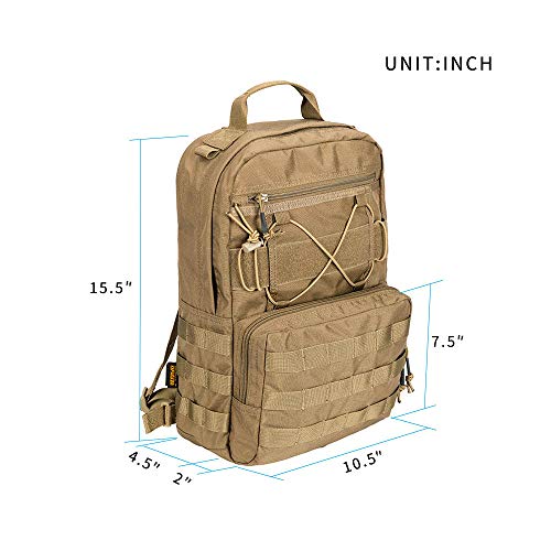 EXCELLENT ELITE SPANKER Outdoor Hydration Backpack Bundle Packs Water Bladder Carrier for 3L Water Bladder - color: Coyote Brown