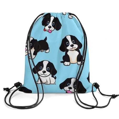 Drawstring Backpack Gym Sackpack Lightweight Waterproof String Bag for Sports Travel Yoga Beach Swimming, Men Women Unisex, Cute Boston Terrier Bags - color: Picture (25)