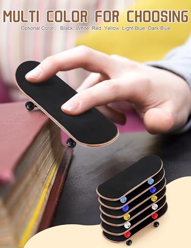 Yosoo Health Gear Finger Skateboards, Fingerboard Finger Board, Finger Skating Board, 1Pc Maple Wooden Alloy Fingerboard Finger Skateboards, Mini Skaboard Bois With Box Reduce Pressure People