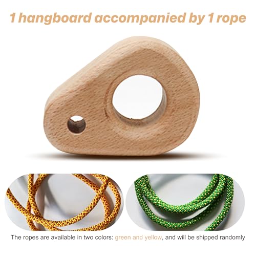 Climbing Hangboard - Rock Climbing Finger Trainer, Wooden Hangboard Fingerboard for Grip Strength, Lightweight Portable Grip Board for Beginners & Professionals, 1pc
