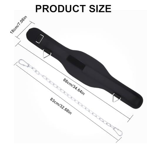 Weightlifting Dipping Belt With Chain Weight Dip With Steel For Pullups Gym Workout Lifting Waist Belt