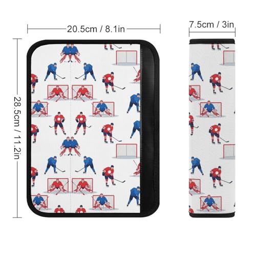 2PCS Hockey Player Seat Belt Cover Breathable Automotive Seat Belt Protector for Adult Use, Most Cars, Pressure Relief - color: Pattern 86