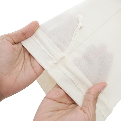 PALTERWEAR 100% Cotton Drawstring Bags 10‑Pack 9x12 Lightweight 70 GSM Muslin Pouch Set | Reusable Gift, Craft, Pantry, Travel Storage | Double Drawstring (Natural Beige, 9 x 12 Inches) - size: 9 x 12 Inches